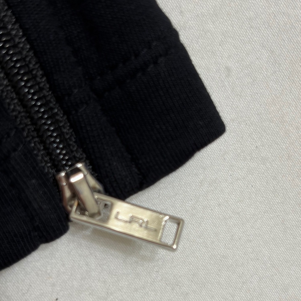 Lauren Ralph Lauren Pants Large Black Knit Womens Ankle Zip Pintuck Excellent - Picture 6 of 9